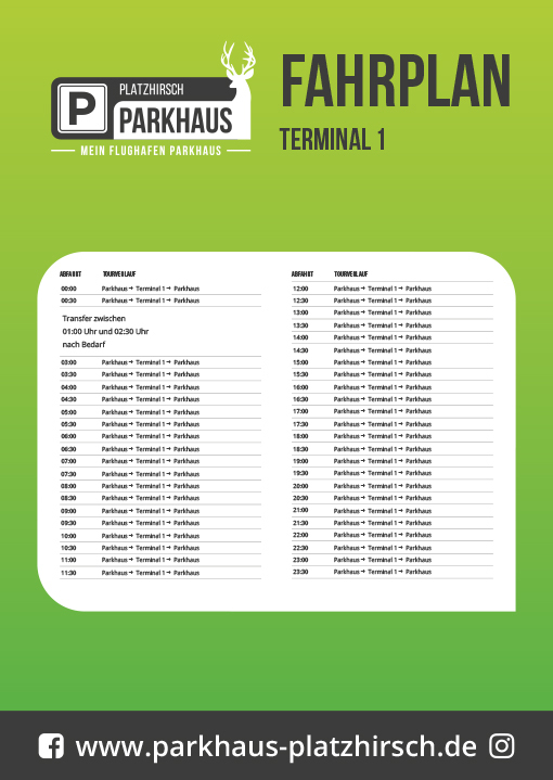Fahrplan  Terminal 1